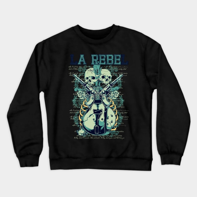 Two-faced Skull Crewneck Sweatshirt by MuftiArt